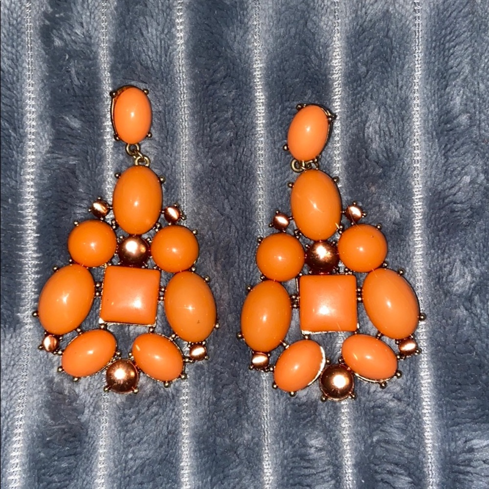 Orange Chandelier Earrings